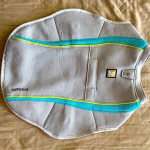 RuffWear Swamp Cooler Cooling Vest in Gray with Blue Accents